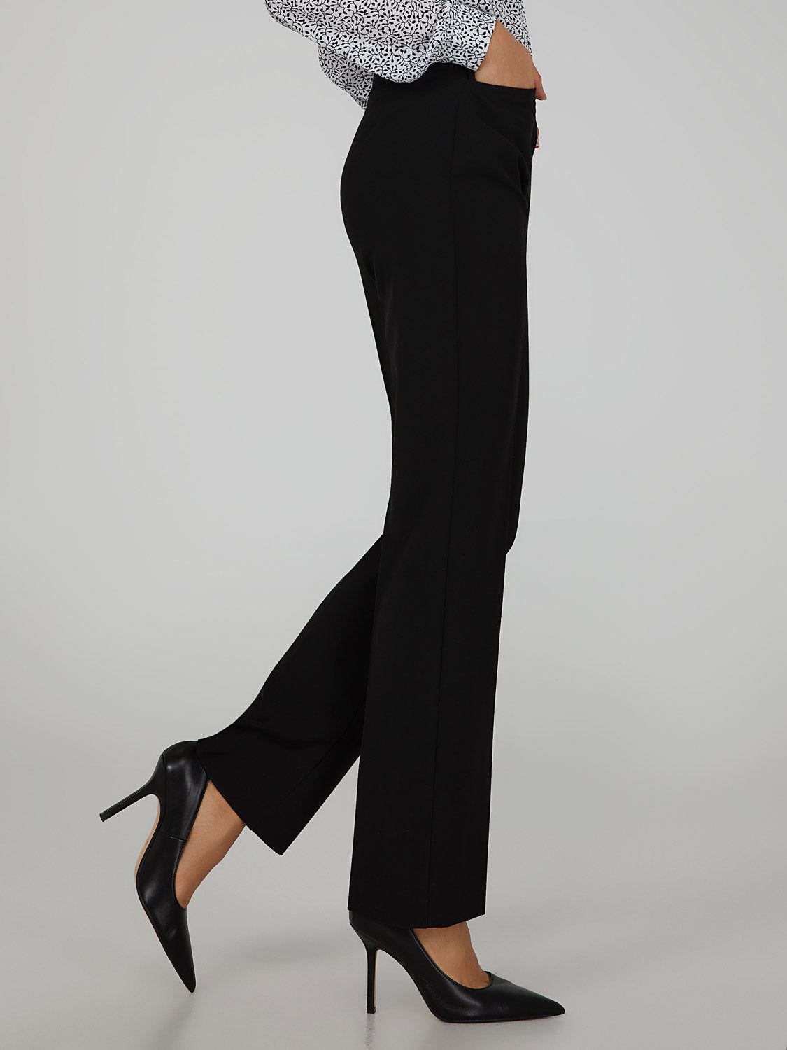 Elastic Waist Straight Leg Trousers sold by Suzy Shier product image thumbnail 7
