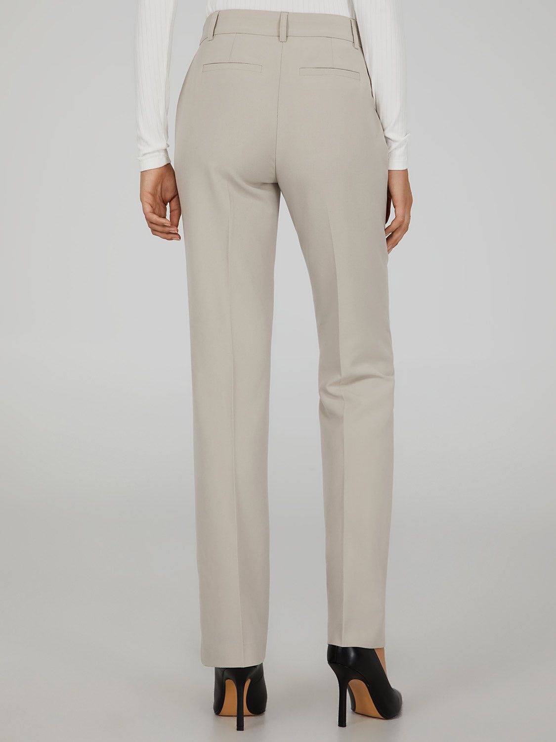 Elastic Waist Straight Leg Trousers sold by Suzy Shier product image thumbnail 4