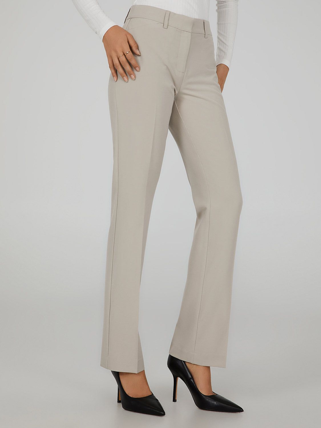 Elastic Waist Straight Leg Trousers sold by Suzy Shier product image thumbnail 3