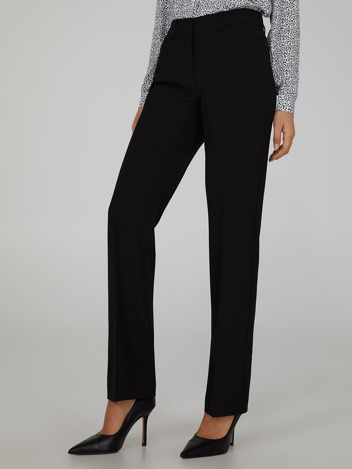 Elastic Waist Straight Leg Trousers sold by Suzy Shier product image thumbnail 6