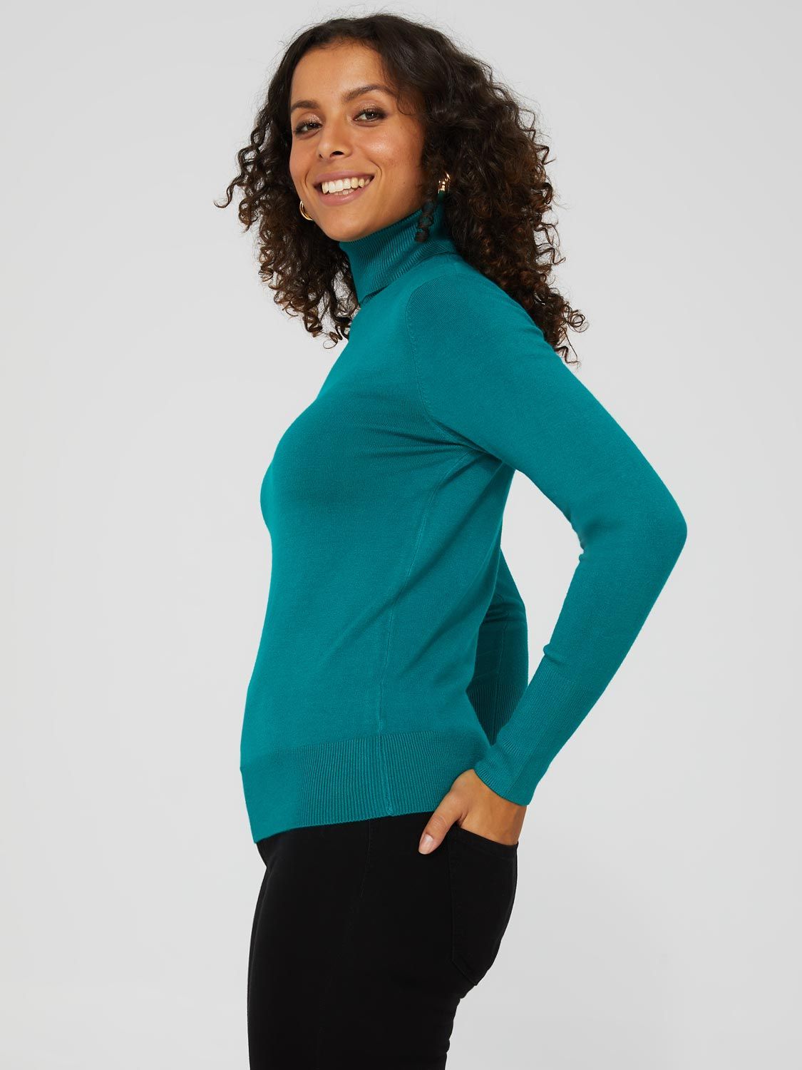 Turtleneck Sweater With Ribbed Details sold by Suzy Shier product image thumbnail 3