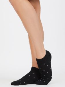 6-Pack Of Polka Dot And Stripe Print Ankle Socks sold by Suzy Shier