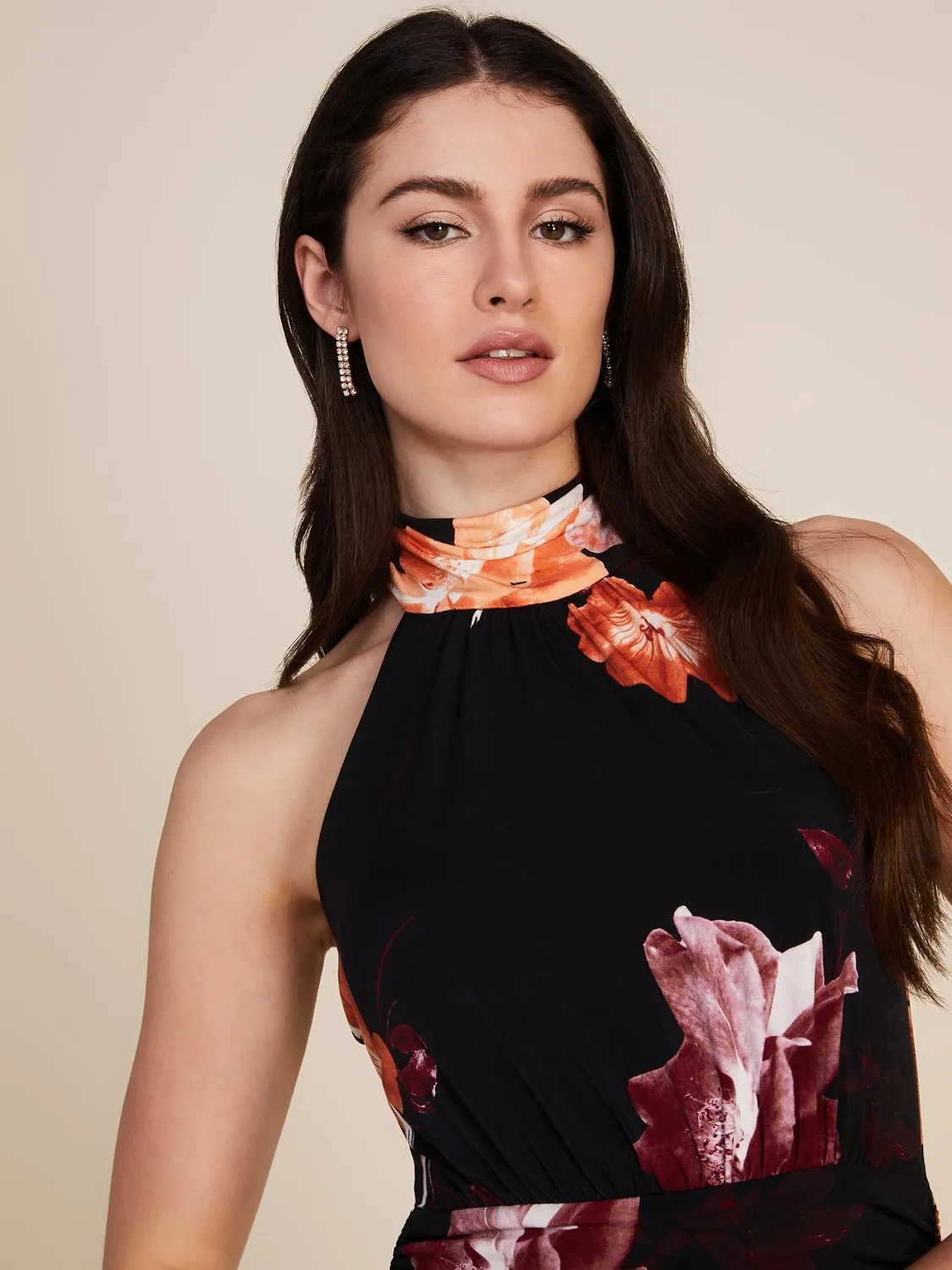 Printed Halter Neck Mini Dress sold by Suzy Shier product image thumbnail 4