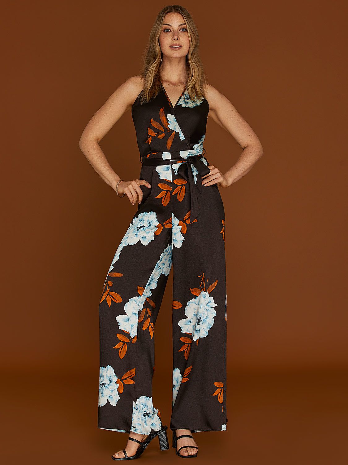 Satin Wide Leg Jumpsuit sold by Suzy Shier product image thumbnail 2