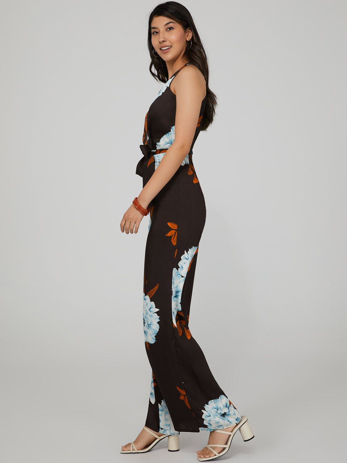 Satin Wide Leg Jumpsuit sold by Suzy Shier product image thumbnail 4