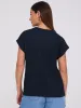 Textured Crew Neck Top With Crochet Details sold by Suzy Shier