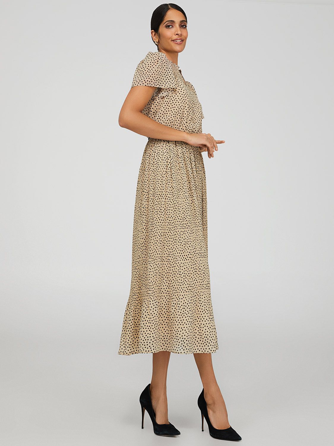 Belted Printed Chiffon Midi Dress sold by Suzy Shier product image thumbnail 4
