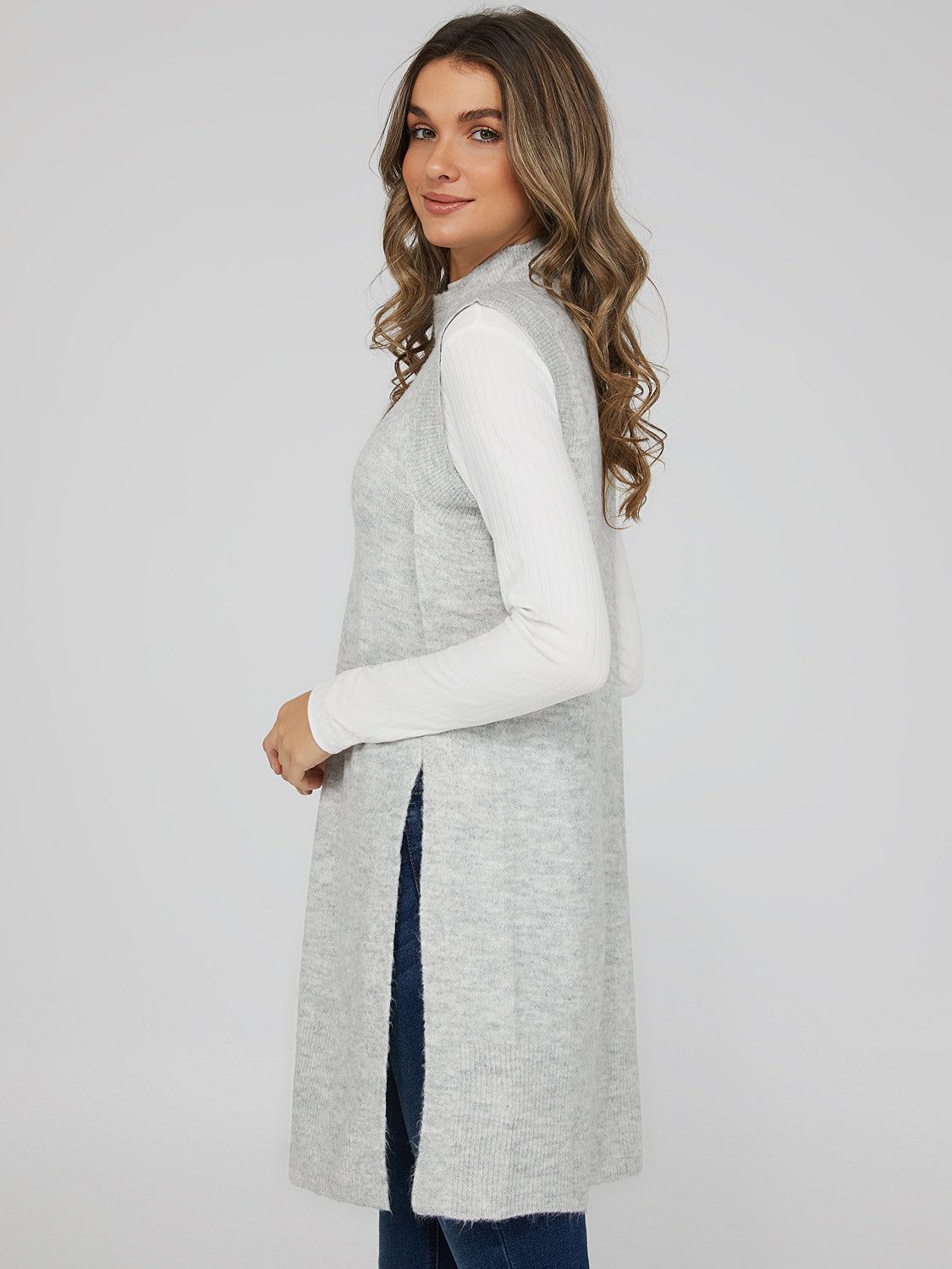 Mock Neck Tunic With Side Slits sold by Suzy Shier product image thumbnail 3