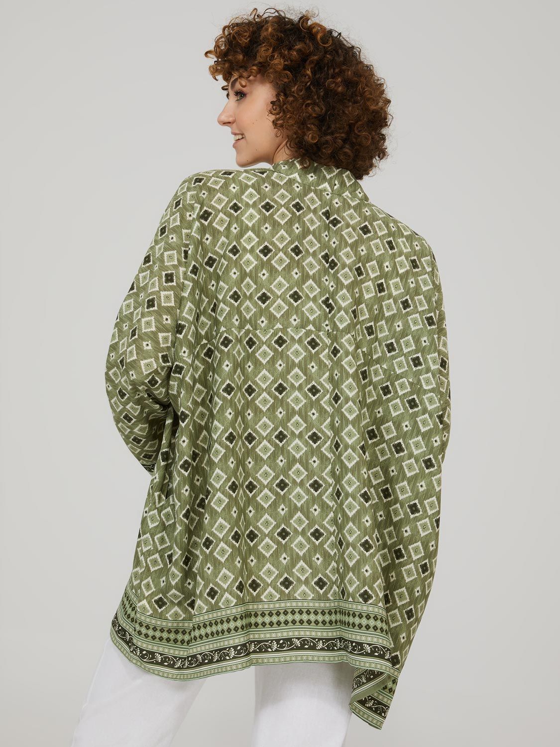 Ikat Print Crepe Kimono sold by Suzy Shier product image thumbnail 5