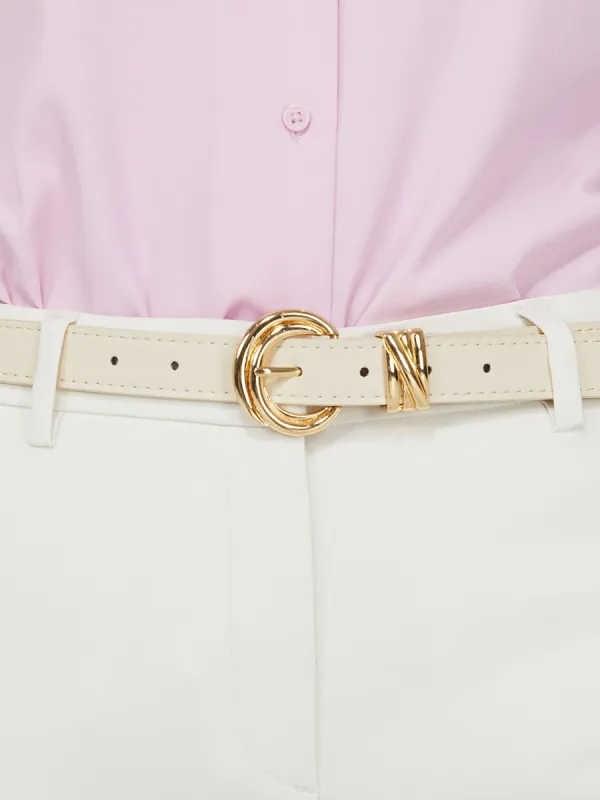 Gold Circle Buckle Belt sold by Suzy Shier