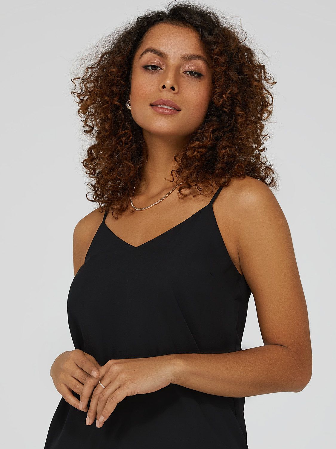 Adjustable Spaghetti Strap V-Neck Top sold by Suzy Shier product image thumbnail 2