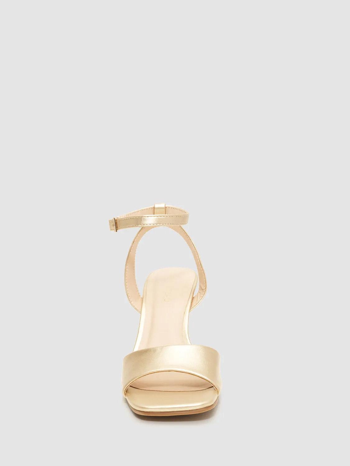 Square Toe Patent Faux-Leather High Heel Sandal sold by Suzy Shier product image thumbnail 3