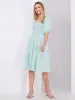 Printed Smocked Square Neck Midi Dress sold by Suzy Shier