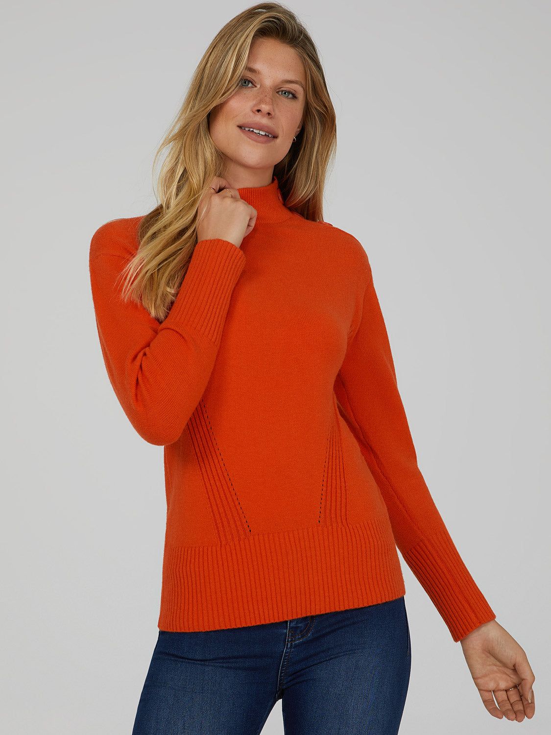 Mock Neck Sweater With Button Detail sold by Suzy Shier product image thumbnail 2