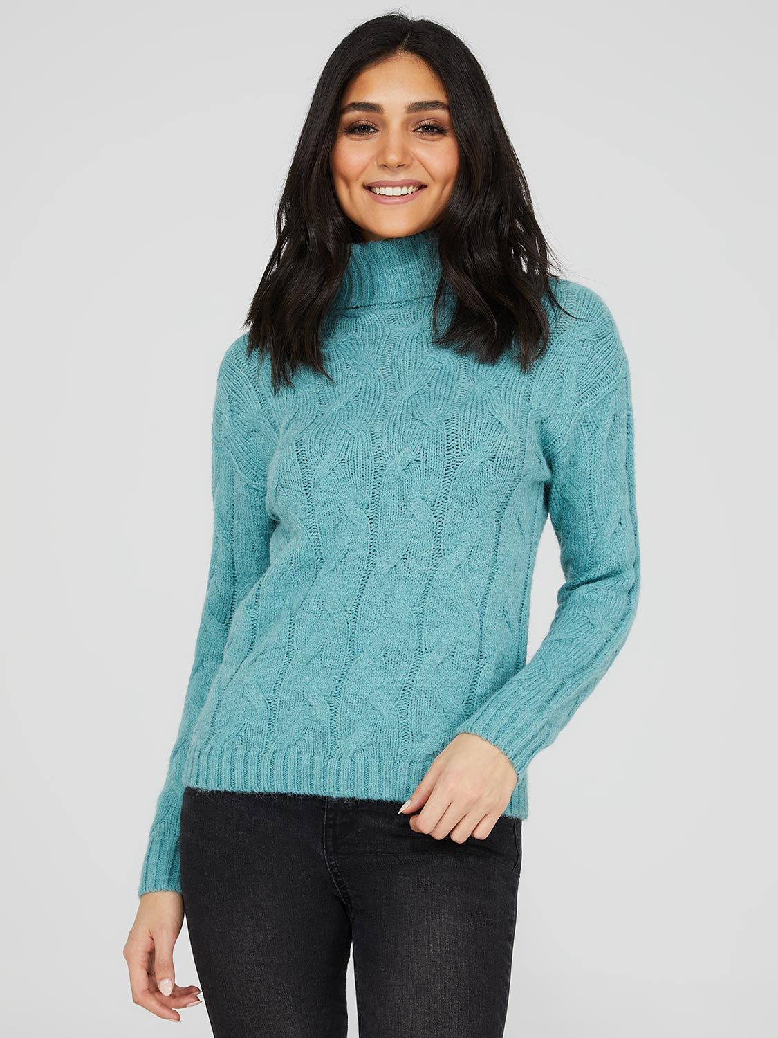Cable Knit Turtleneck Sweater sold by Suzy Shier product image thumbnail 5