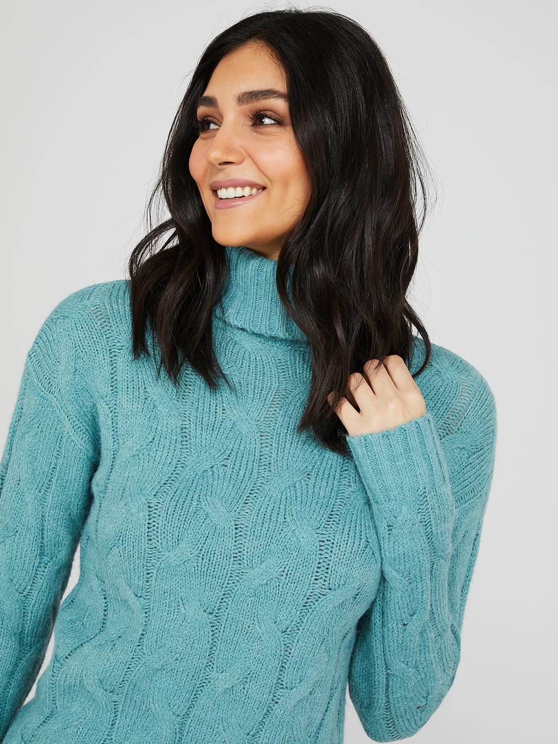 Cable Knit Turtleneck Sweater sold by Suzy Shier product image thumbnail 4
