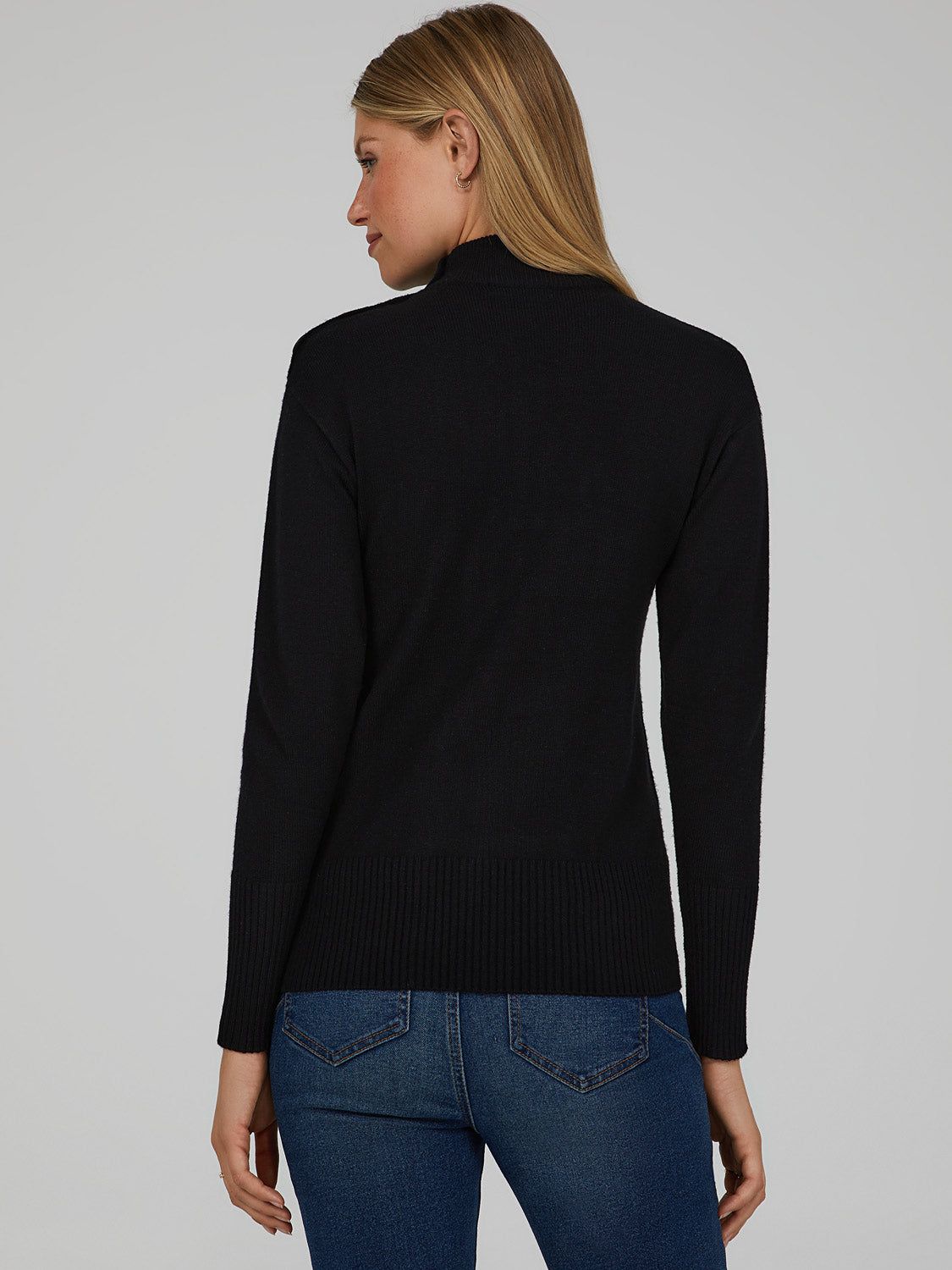 Mock Neck Sweater With Button Detail sold by Suzy Shier product image thumbnail 16