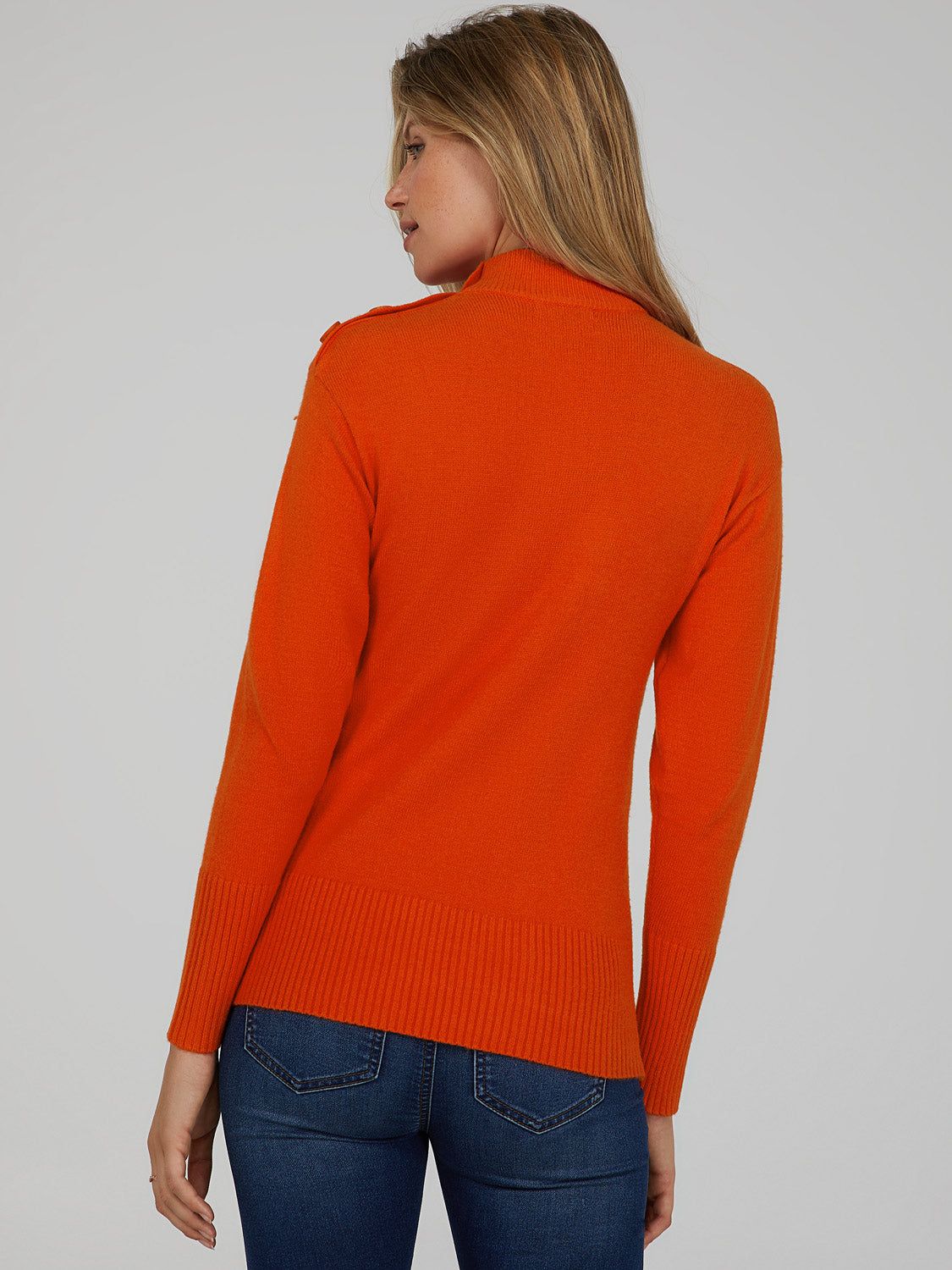 Mock Neck Sweater With Button Detail sold by Suzy Shier product image thumbnail 4