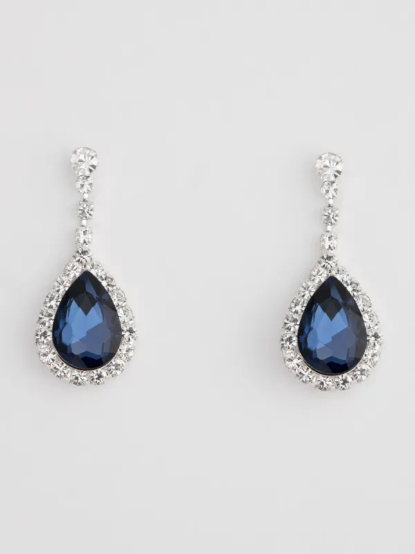 Jewelled Gem Tear Drop Earring sold by Suzy Shier