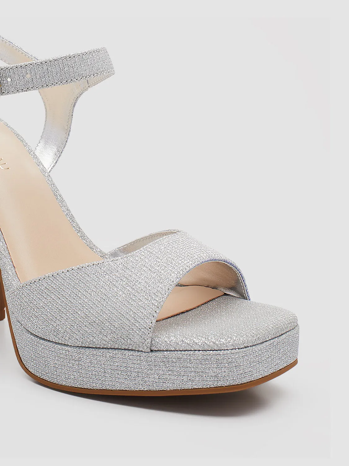 Glitter Square Toe Platform High Heel Sandal sold by Suzy Shier product image thumbnail 3