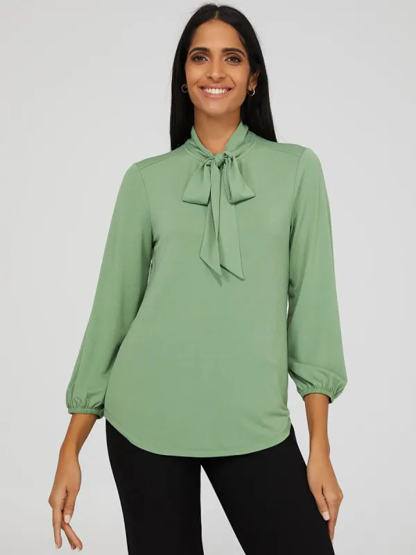 Bow Neck Top sold by Suzy Shier