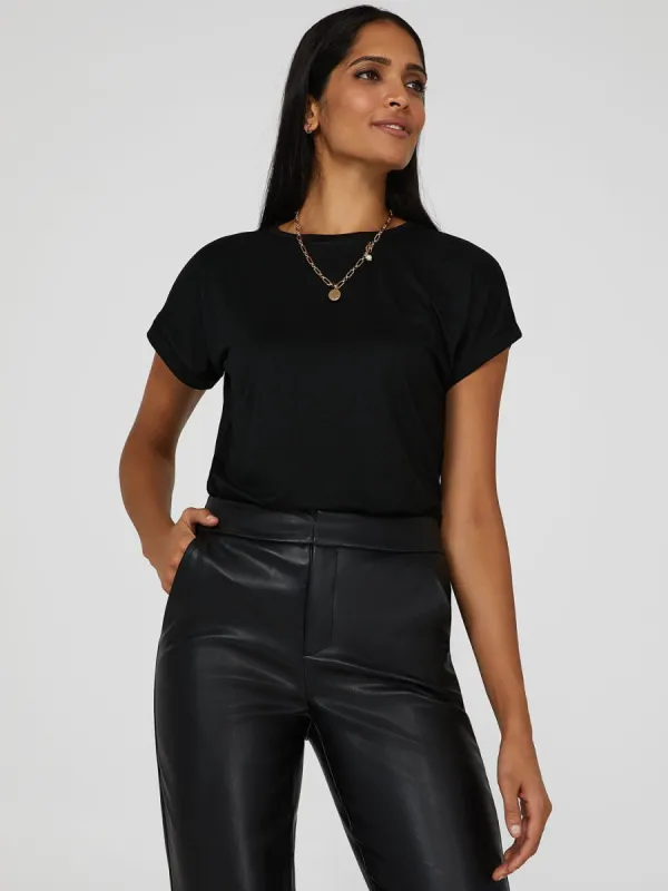 Cuffed Dolman Sleeve T-Shirt sold by Suzy Shier