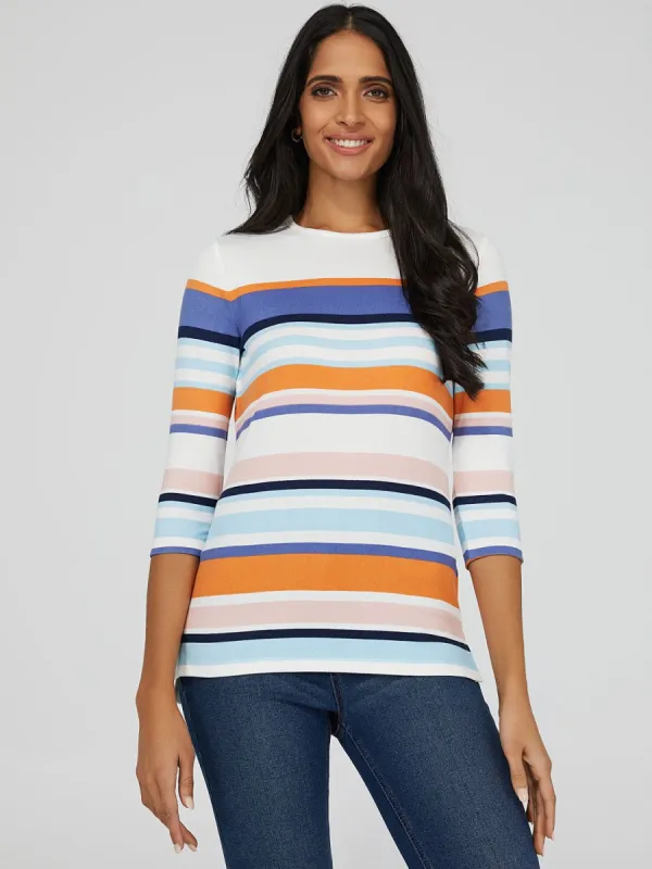 Striped Crew Neck Top sold by Suzy Shier