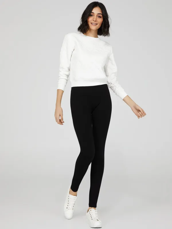 Quilted Knit Sweatshirt sold by Suzy Shier