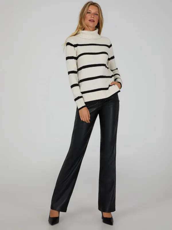 Wide Leg Faux Leather Pants sold by Suzy Shier