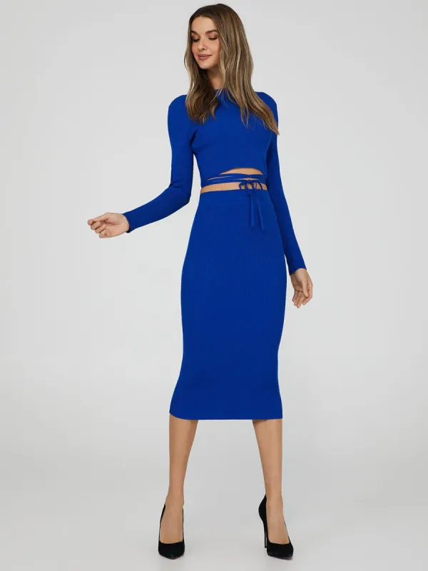 Cropped Tie-Back Sweater sold by Suzy Shier