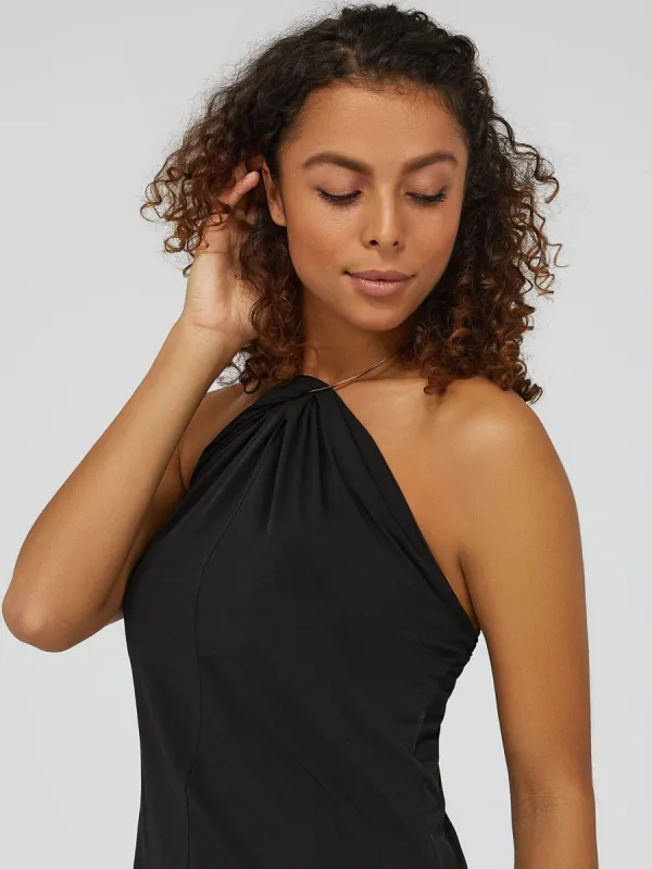 Halter Top With Gold Ring Detail sold by Suzy Shier