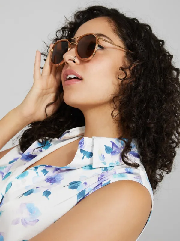 Rounded Aviator Sunglasses sold by Suzy Shier