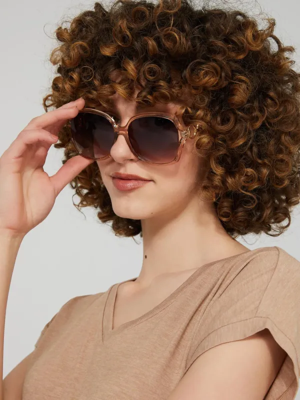 Oversized Clear Frame Sunglasses sold by Suzy Shier