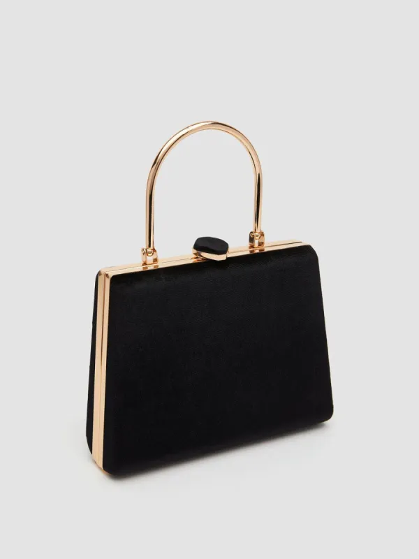 Lurex Glitter Minaudiere With Top Handle sold by Suzy Shier