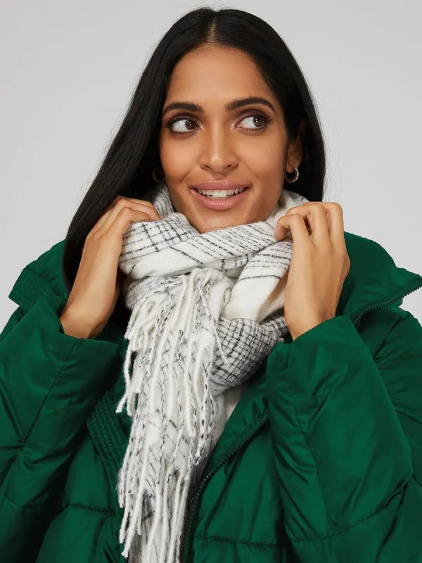 Fine Line Fringe Edge Scarf sold by Suzy Shier