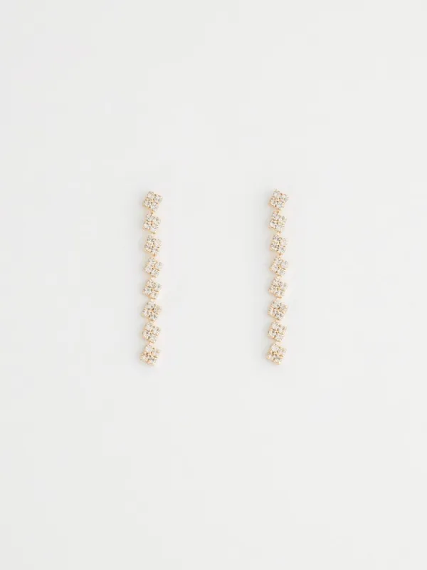 Long Gem Drop Earrings sold by Suzy Shier