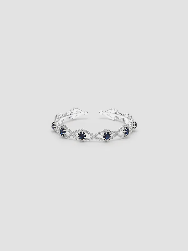 Jewelled Evil Eye Open Bangle sold by Suzy Shier