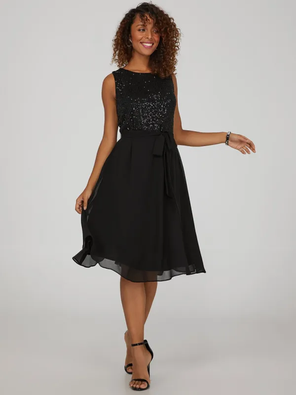 Sequin Fit And Flare Mini Dress sold by Suzy Shier