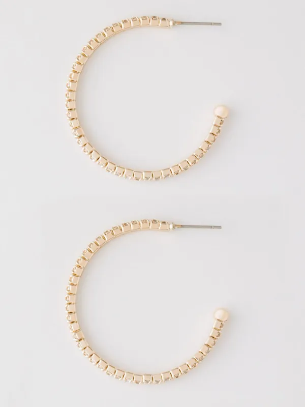 Gem Hoop Earrings sold by Suzy Shier