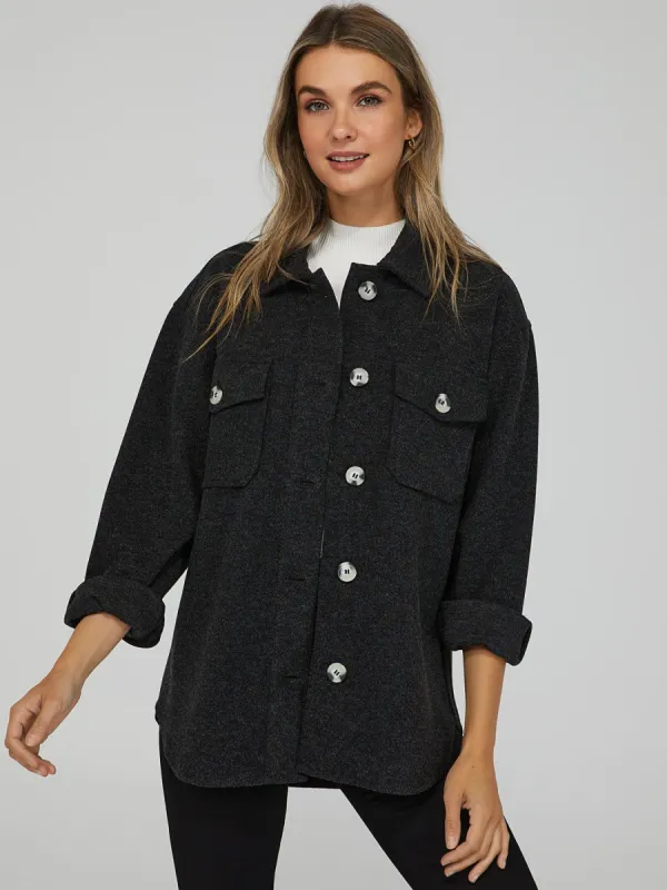 Classic Shacket sold by Suzy Shier