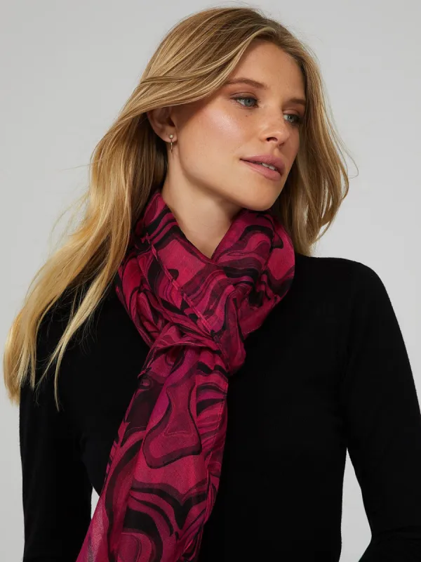 Swirl Print Scarf sold by Suzy Shier