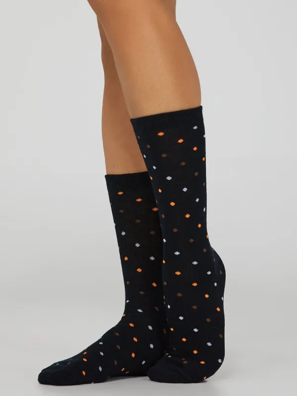 Multi-Color Polka Dot Crew Socks sold by Suzy Shier