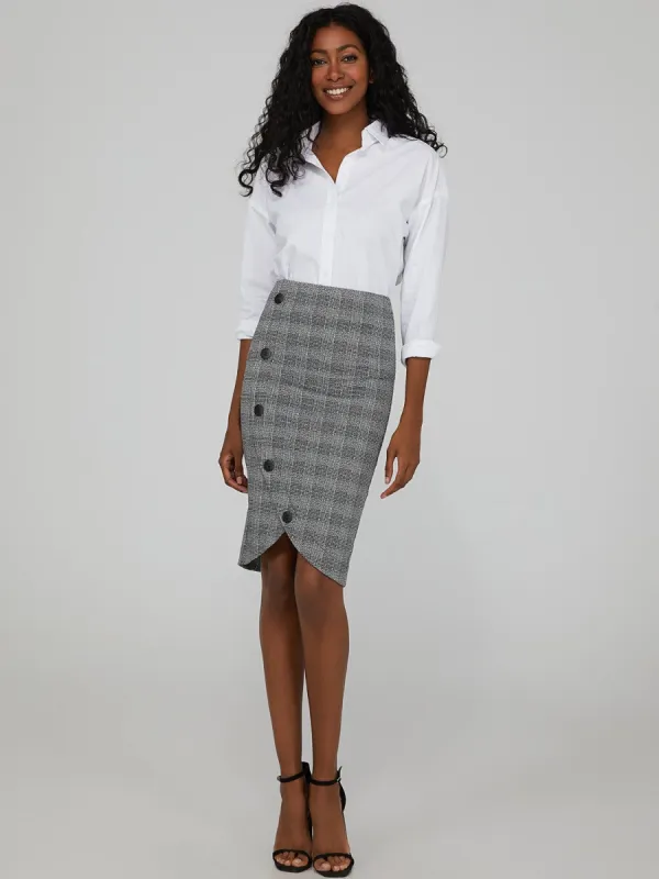 Faux Wrap Skirt sold by Suzy Shier