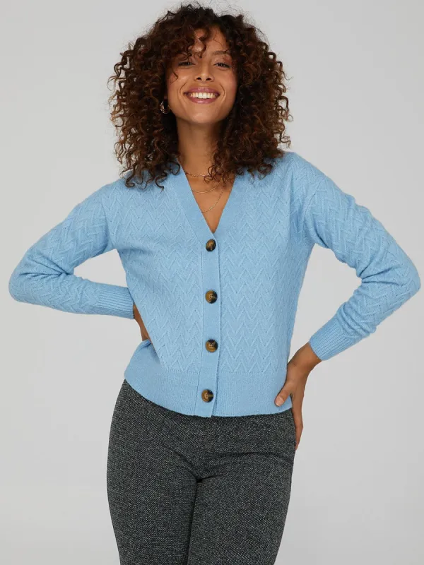 Zig Zag Knit Cardigan sold by Suzy Shier