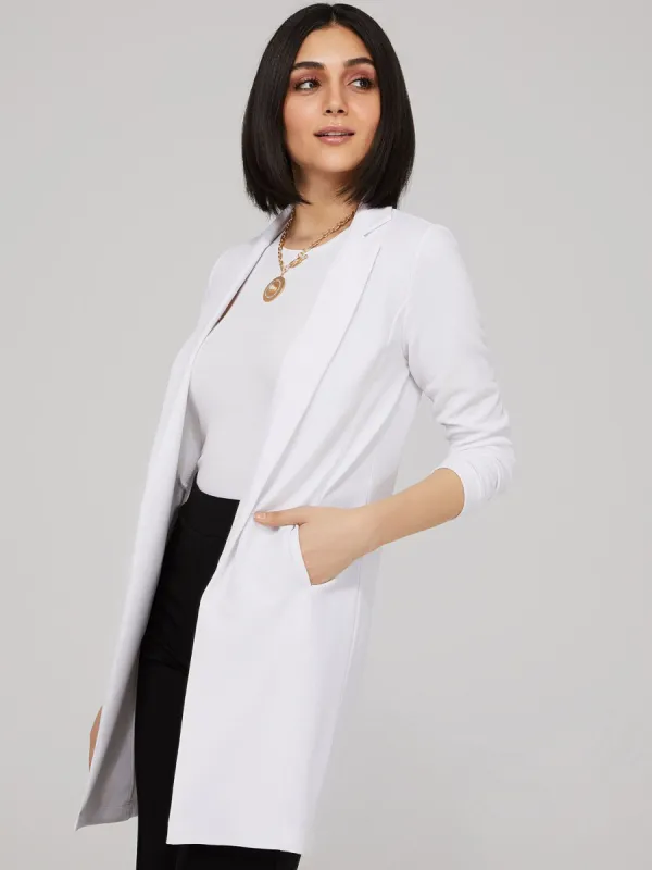 Open-Front Longline Blazer sold by Suzy Shier