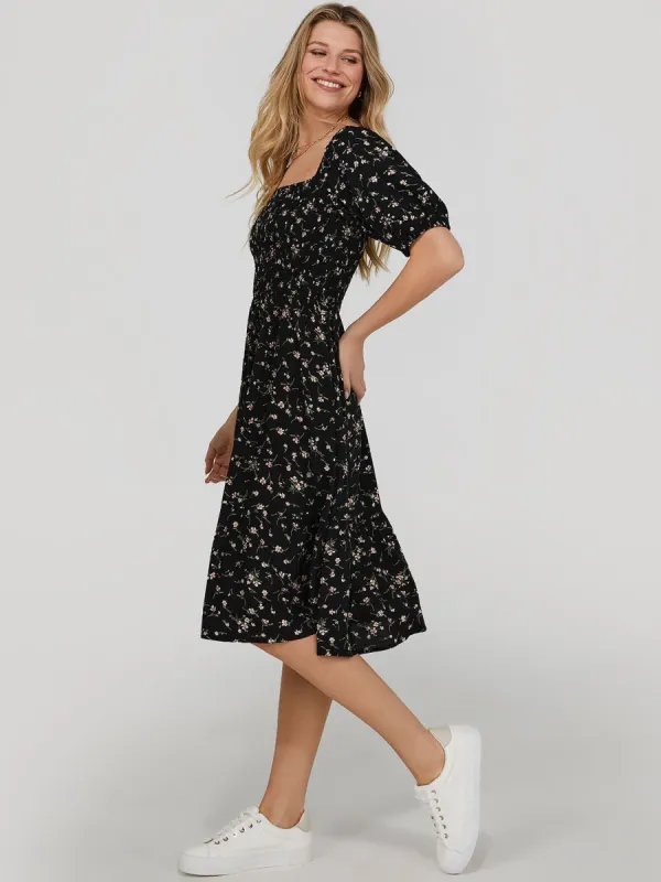 Printed Prairie Dress sold by Suzy Shier