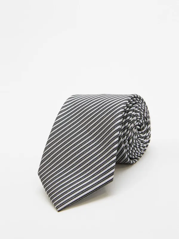 Tonal Dioagonal Stripe Tie sold by Suzy Shier