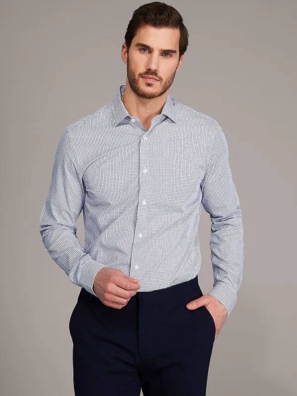 Two-Toned-Checkered Slim Fit Dress Shirt sold by Suzy Shier