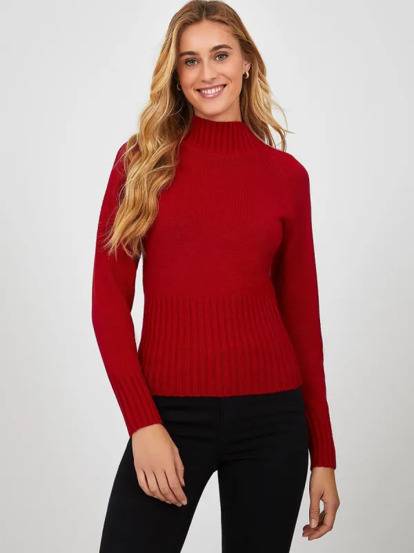 Classic Ribbed Mock Neck Sweater sold by Suzy Shier