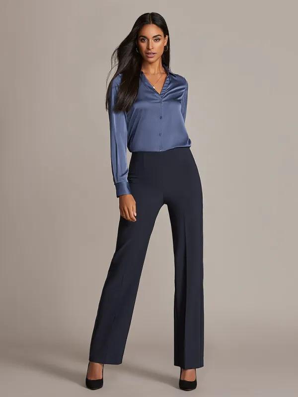 Button-Down Satin Blouse sold by Suzy Shier